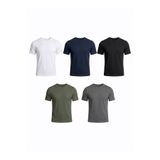 Etikmen 5'li Premium %100 Organik Pamuk Basic Slimfit Beyaz-Haki-Siyah-Lacivert-Füme Erkek Tişört