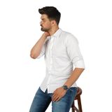 Etikmen Beyaz Baklava Desen Slimfit Hediye Kutulu Erkek Gömlek S
