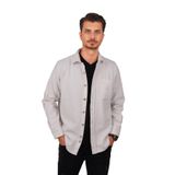 Etikmen Beyaz Düz Oversize Oduncu Hediye Kutulu Erkek Gömlek XXL