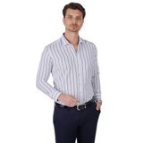 Etikmen Beyaz Mavi Çizgili Slimfit Hediye Kutulu Erkek Gömlek M Beyaz Lacivert Çizgili