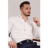 Etikmen Beyaz Saten Slimfit Hediye Kutulu Erkek Gömlek XL