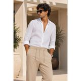 Etikmen Erkek Bej Relax Fit Bağcıklı Baggy Pantolon