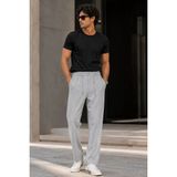 Etikmen Erkek Gri Relax Fit Bağcıklı Baggy Pantolon