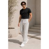 Etikmen Erkek Taş Gri Relax Fit Bağcıklı Baggy Pantolon