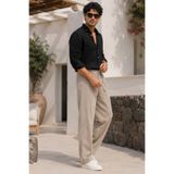 Etikmen Erkek Vizon Relax Fit Bağcıklı Baggy Pantolon