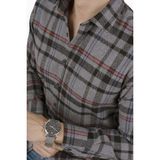 Etikmen Füme Kırmızı Çizgili Slimfit Oduncu Erkek Gömlek - 2XL
