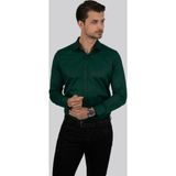 Etikmen Kına Yeşili Kare Düğmeli Slimfit Erkek Gömlek