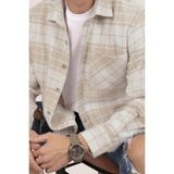 Etikmen Kum Beji Oversize Oduncu Erkek Gömlek - 2XL - Bej - Kum