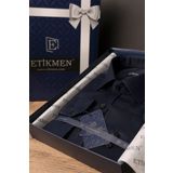 Etikmen Lacivert Saten Slimfit Hediye Kutulu Erkek Gömlek