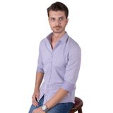Etikmen Lila Armür Desenli Slimfit Hediye Kutulu Erkek Gömlek XL