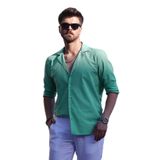 Etikmen Mint Yeşili Keten Apaj Yaka Relax Fit Hediye Kutulu Erkek Gömlek XXL