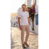 Etikmen Premium %100 Organik Pamuk Basic Slimfit Beyaz Erkek Tişört