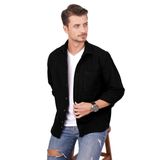 Etikmen Siyah Düz Oversize Oduncu Hediye Kutulu Erkek Gömlek XL