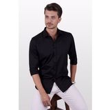 Etikmen Siyah Saten Slimfit Hediye Kutulu Erkek Gömlek