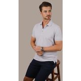 Etikmen Taş Gri Yaka Desenli Erkek Polo Yaka Tişört