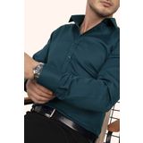 Etikmen Zümrüt Yeşili Kare Düğmeli Slimfit Erkek Gömlek
