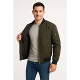 Etiler Collection Erkek Içi Astarlı Fermuarlı Bomber Mont Ceket - Haki - XL