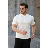 Etiler Collection Erkek Kısa Kollu Hakim Yaka Önü Düğmeli Viskon Bluz - Beyaz - L - XL
