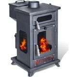 Etinova Eti-K7 Küçük Üç Tarafı Camlı Fırınlı Şömine Tipi Pelet Soba