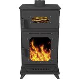 Etinova MS-K003 Modeli Şömineli Fırınlı Pelet ve Odun Sobası