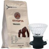 Etiyopya Yirgacheffe Filtre Kahve 200GR + Kahve Dükkanı Ayarlı Cam Drıpper 200 ml (Acd-20)