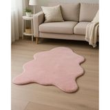 Etka Home Angora Tavşan Tüyü Pudra Peluş Halı - 80 x 140 cm