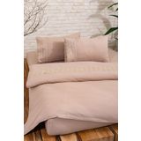 EtkiModa Vintage Kahverengi%100 Pamuk Nakışlı Çift Kişilik Çarşaflı Nevresim Takımı Kahverengi 200 x 220