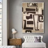 Etnica Yağlı Boya Dokulu Tablo 50X70 Gümüş Çerçeveli