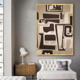 Etnica Yağlı Boya Dokulu Tablo 60X90 Gold Çerçeveli
