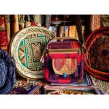 Etnik Desenli El Yapımı Çanta Kilim Dokuma Çanta Otantik Askılı Desenli Retro Omuz Çantası