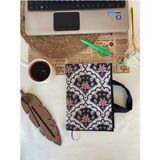 Etnik Desenli Kitçan Kitap Çantası ve defter çantası - Siyah - 1