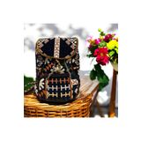 Etnik kilim desenli büyük boy unisex sırt çantası Renkli