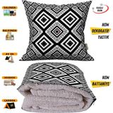 Etnik Modern Desen Tv Battaniyeli Opsiyonel Dekoratif Yastık Kırlent 2 In 1 Battaniye - 115 x 170 cm - Renkli