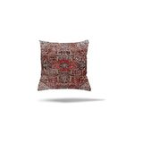 Etnik Osmanlı Model Gizli Fermuarlı Yastık Kılıfı, Bordo 45 x 45 - Çok Renkli