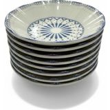 Etnik Porselen Çay Tabağı 10CM 6'li - Genel - Renkli