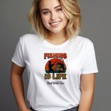 Etoile Studio Balıkçı Tasarımı T - Shirt Tişört Baskılı Fish - Beyaz-01 - 2XL