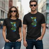 Etoile Studio Balıkçı Tasarımı T - Shirt Tişört Baskılı Fish - Siyah-01