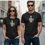 Etoile Studio Balıkçı Tasarımı T - Shirt Tişört Baskılı Fish - Siyah 02 - XL