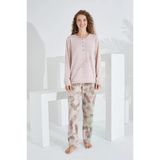 Etol 98409 Pamuklu Battal Uzun Kollu Kadın Pijama Takımı