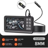 Etorva Store Ekranlı Çift Kameralı 5 mt Sert Kablo Endoskop Kamera 8 mm 4.3 Inc Hafıza Kart Destekli - Renkli