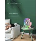 Etorva Store Masaüstü Vantilatör USB Şarjlı Rgb LED Işıklı 3 Kademeli 180° Ayarlanabilir Soğutucu Fan M - Renkli