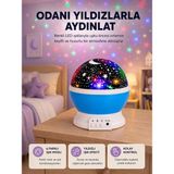 Etorva Store Renkli LED Gece Lambası 6 Işık Modlu Çocuk Odası Atmosfer Aydınlatma - Çok Renkli
