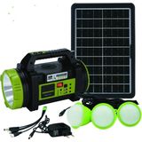 Etorva Store Wıson WS-5683 Şarjlı 30W Solar Şarjlı Ev Aydınlatma Seti Radyo ve Fan Powebank - Renkli