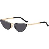 Etro 0035/S 000IR 64-15 Kadın Füme Mat Camlı Altın Metal Cat Eye Güneş Gözlüğü