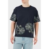 Etro Desenli% 100 Pamuk Regular Fit Bisiklet Yaka T Shirt Erkek T SHİRT MRMA0004 AK598 X0883