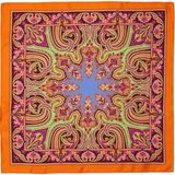 Etro Desenli Ipek Poşet Mendil - Turuncu - Standart