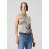 Etro Mavi Şal Desenli Ipek Triko - 38