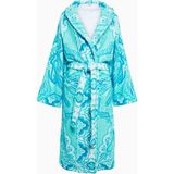 Etro Paisley Desenli, Italyan Tasarımı Mavi %100 Pamuk Bornoz