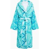 Etro Paisley Desenli, Italyan Tasarımı Mavi %100 Pamuk Bornoz