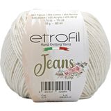 Etrofil Jeans Örgü İpi Açık Krem %55 Pamuk %45 Akrilik 50g 160m (077)